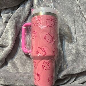 Vibrant Pink Hello Kitty Tumbler with Handle